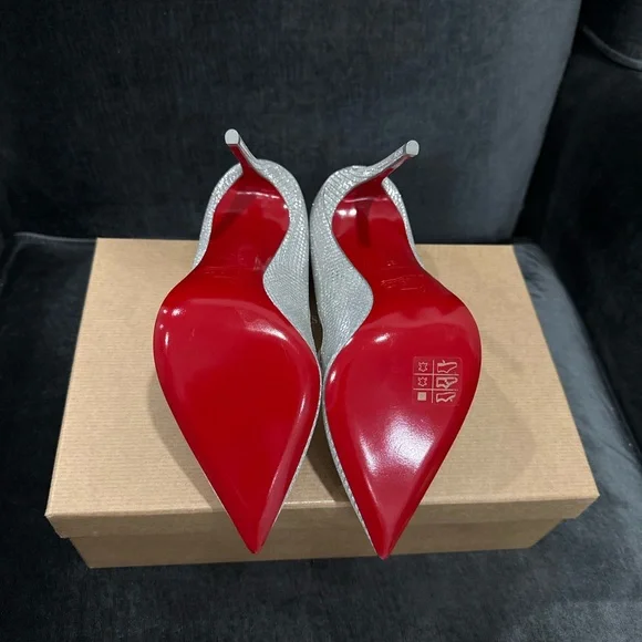 Christian Louboutin Hot Chick 100mm Silver - Picture 5 of 7